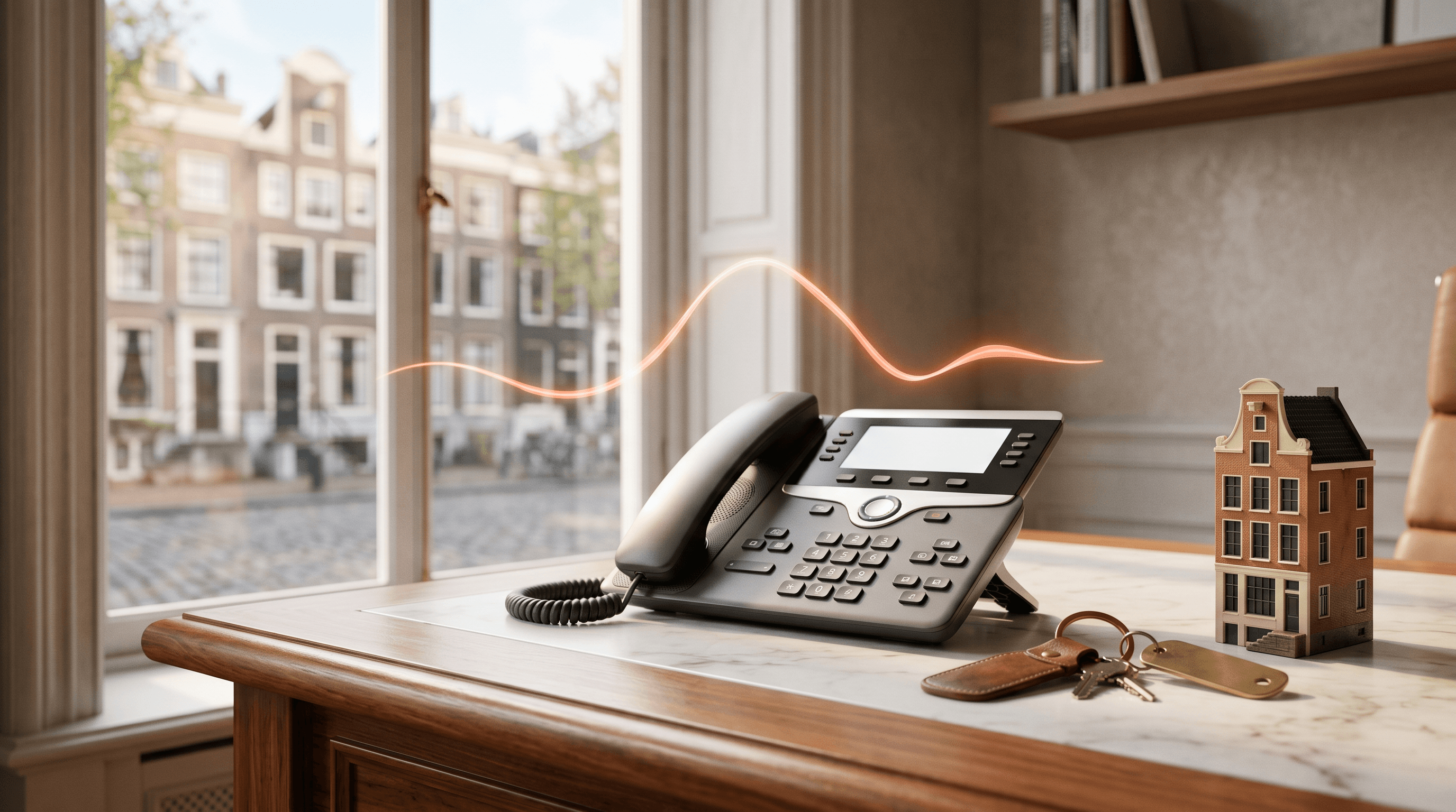 AI-telefoniste voor een makelaarskantoor