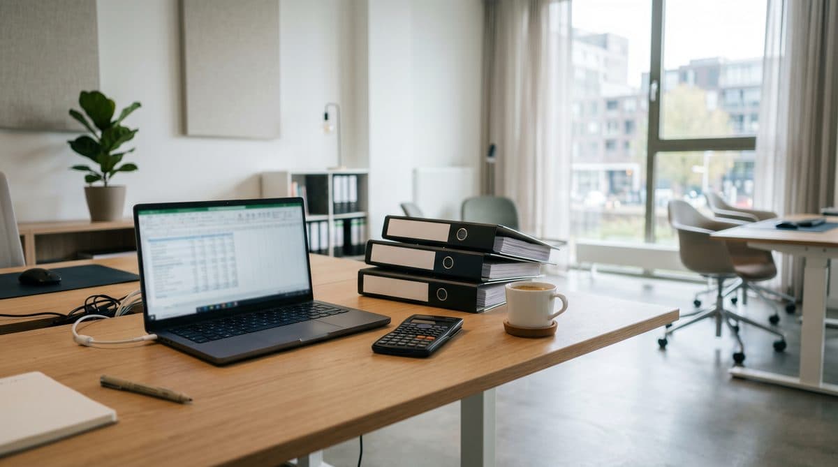Accountantskantoor met financiële documenten — AI-telefoniste voor accountants